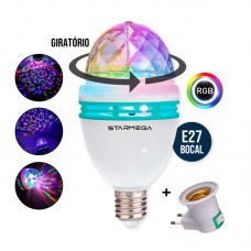 Lâmpada RGB Giratória com Adaptador de Tomada LEY-07 Lehmox