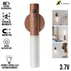 Luminária Led Recarregável XC-LC-01 X-Cell - Madeira Escura