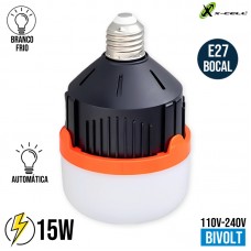 Lâmpada LED Bulbo Automática Recarregável T180 15W XC-LP-04 X-Cell