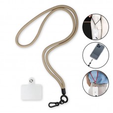 Cordão de Pescoço para celular 50cm - Bege
