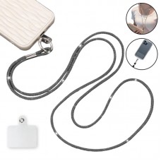 Cordão de Pescoço para celular com Strass 60cm - Preto