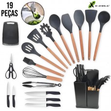 Kit Cozinha com 19 peças X-Cell - Preto