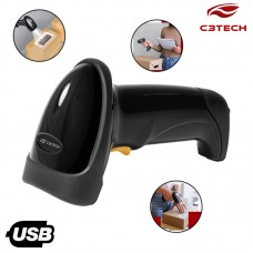 Leitor Código de Barras USB LB-40BK C3 Tech - Preto