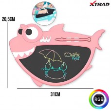 Lousa Mágica LCD RGB Infantil 10.5" polegadas XZB-15 Xtrad - Rosa