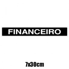 Placa de Informação Preta Financeiro 7x30cm A407 Acesso