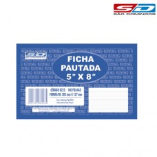 Ficha 5"x8" Pautada 203x127mm Pct c/100 Fls 6223 SD
