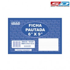 Ficha 6"x9" Pautada 229x153mm Pct c/100 Fls 6230 SD