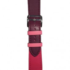 Pulseira Couro Swift Watch 38/40mm - Bordô Pink