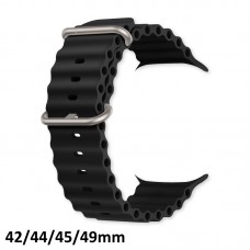 Pulseira Smartwatch Oceano 42/44/45/49mm - Preta