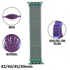 Pulseira Smartwatch Loop Esportiva 42/44/45/49mm - Azul Turquesa