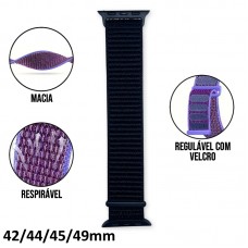 Pulseira Smartwatch Loop Esportiva 42/44/45/49mm - Preta
