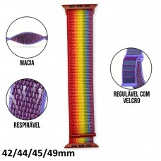 Pulseira Smartwatch Loop Esportiva 42/44/45/49mm - Rainbow