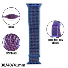 Pulseira Smartwatch Loop Esportiva 38/40/41mm - Azul Laranja