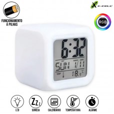 Relógio Despertador Digital Led RBG XC-RG-01 X-Cell