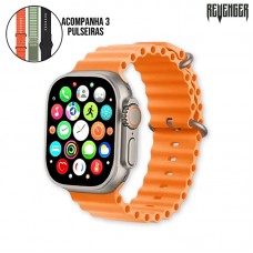 Relógio Smartwatch 3 em 1 RG-W61 Revenger - Dourado
