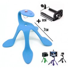 Tripé Celular/Câmera Flexível + Suporte Gekko - Azul