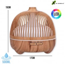 Difusor Umidificador 500ml LED XC-UM-06 X-Cell - Madeira Clara