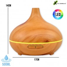Difusor Umidificador 500ml LED XC-UM-07 X-Cell - Madeira Clara