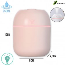 Umidificador 250ml LED e USB XC-UM-12 X-Cell - Rosa
