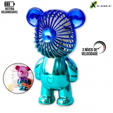 Mini Ventilador Portátil Recarregável VP-42 X-Cell - Verde Azul
