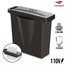 Fragmentadora de Papel 110 FR-100BK C3 Tech - Preto