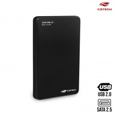 Case para HD Externo CH-200BK C3 Tech - Preto