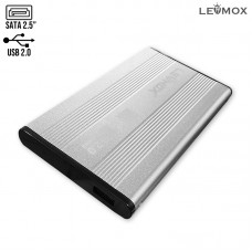 Case para HD Externo Sata 2.5 USB 2.0 LEY-33 Lehmox - Prata