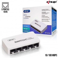 Hub Switch De Rede Com 5 Portas 10/100 Mbps KP-E05A Knup