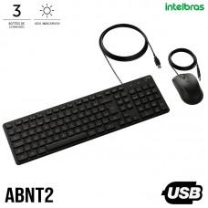 Kit Teclado + Mouse com Fio USB CCI20 Intelbras - Preto