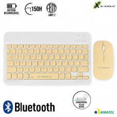 Kit Teclado + Mouse sem Fio Tom Pastel XC-CB-06 X-Cell - Amarelo