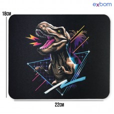 Mouse Pad 180x220x2mm MP-2218D Exbom - Dinossauro