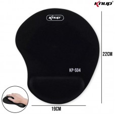 Mouse Pad com Apoio 22x19cm KP-S04 Knup - Preto