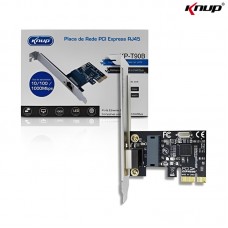 Placa de Rede PCI Express 10/100/1000Mbps KP-T90B Knup