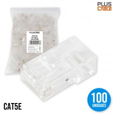 Conector RJ45 Cat5E com 100un LA-CAT5E Plus Cable