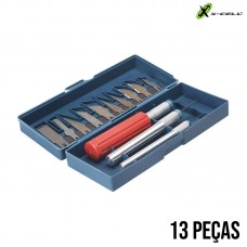 Kit Estiletes de Precisão com 13 Peças XC-ET-01 X-Cell