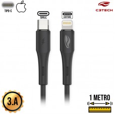 Cabo Tipo C x Lightning 1m CB-CL300BK C3 Tech - Preto