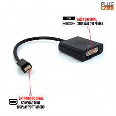 Cabo Adaptador Mini Displayport x DVI ADP-204BK Plus Cable