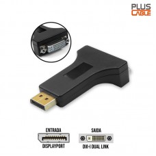 Adaptador Displayport x DVI ADP-DPDVI10BK Plus Cable