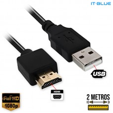 Cabo USB x HDMI 2m LE-3103 It-Blue