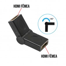 Adaptador Emenda Articulado 180° HDMI Fêmea X HDMI Fêmea LE-5566 It Blue