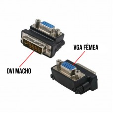 Adaptador 90º DVI Macho x VGA Fêmea LE-5576 It Blue