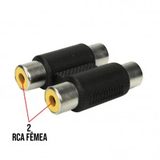 Adaptador Emenda 2 RCA Fêmea X 2 RCA Fêmea LE-5582 It Blue