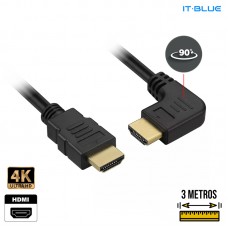 Cabo HDMI 3m 90° LE-6625 It Blue
