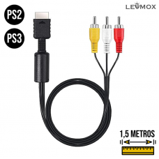 Cabo PS2/PS3 RCA 1,5m LEY-220 Lehmox