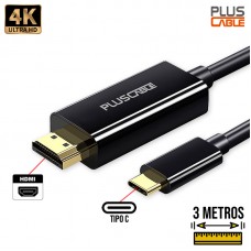 Cabo Adaptador Tipo C x HDMI 3m HDMIC30 Plus Cable