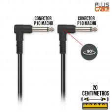 Cabo P10 x P10 90° 20cm P1002 Plus Cable