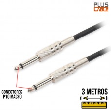 Cabo P10 x P10 Profissional 3m P1030P Plus Cable