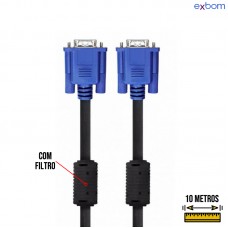 Cabo VGA 10m com Filtro CBX-MVGA100 Exbom