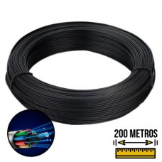 Cabo Fibra Óptica FTTH SC UPC 200m Exbom - Preto