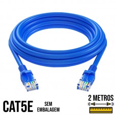 Cabo de Rede Cat5e Azul 2m S/E X-Cell